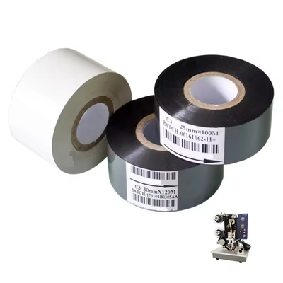 Black red black gold silver color hot stamp foil 30 mm date coding thermal ribbon stamping for batch printing