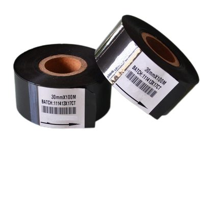 30mm manufacturers black date stamping printing batch code hot stamp ribbon coding foil