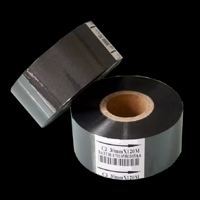 Black 30mm width 100M length hot stamp coding foil for packaging machine