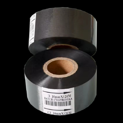 Black 30mm width 100M length hot stamp coding foil for packaging machine