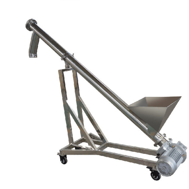 Flexible shaftless screw auger conveyor for powder granule