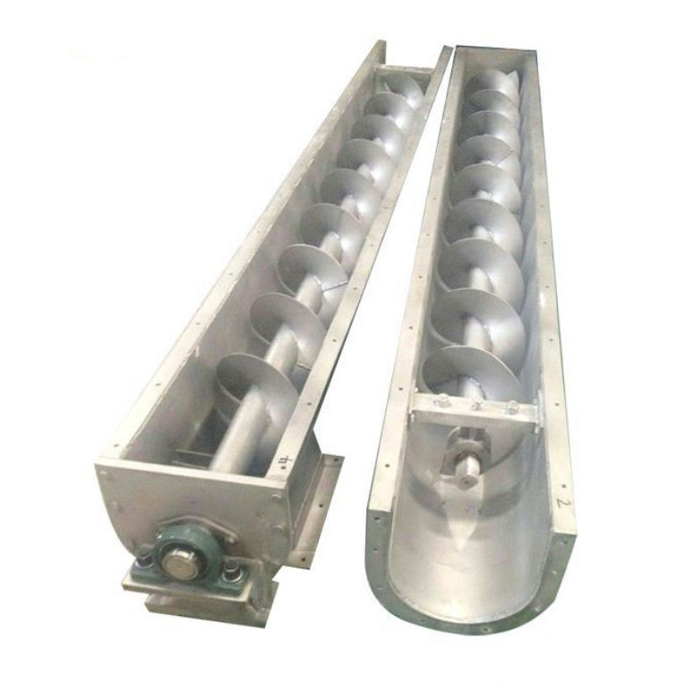 Stainless steel shaftless screw conveyor with screw blade for particle